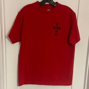 Dog Town Red Cross Logo Skate T-Shirt SZ MED